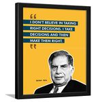 Chaka Chaundh - Ratan Tata Quote Frame - motivational quotes frames - poster with frame - Ratan Tata Quotes Gifts – Quotes wall frames - Inspirational Quotes Wall Framed Posters - (13.6 X 10.6 Inches)