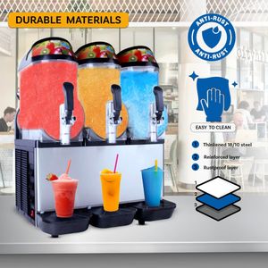 CVS 3x12L Commercial Slush Machine – Frozen Drink Dispenser