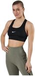 Nike Women's Swoosh Bra 2.0 (Black, Medium)