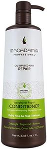 Macadamia Professional Hair Care Sulfate & Paraben Free Natural Organic Cruelty-Free Vegan Hair Products Weightless Repair Hair Conditioner, Green, Conditioner, 33.8 Fl Oz
