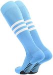 TCK Performance Baseball/Softball Socks (Columbia Blue/White, Large)