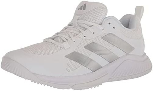 adidas Women's Court Team Bounce 2.0 Sneaker, White/Silver Metallic/Grey One, 11
