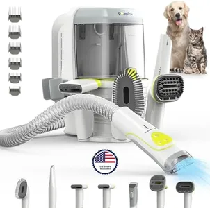 Professional Dog Grooming Vacuum Kit, Dogs & Cats, Direct Handheld Control, 7 Grooming Tools, Deshedding and Dematting for Grooming, Large 2.2L Dust Bin, UL, HEPA Filter