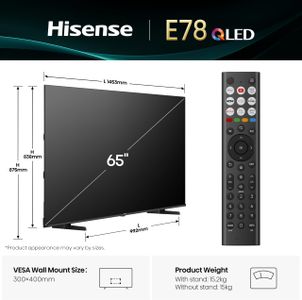 Hisense 65" QLED 4K Smart TV – Ultra HD HDR Display