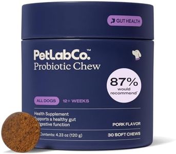 PetLab Co. Probiotics for Dogs, Support Gut Health, Occasional Diarrhea, Digestive Health & Seasonal Allergies - Pork Flavor - 30 Soft Chews - Packaging May Vary