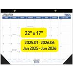 Desk Calendar 2025-2026, January 2025 - June 2026 Monthly Academic Year Desktop Calendar, 18 Months Extra Large Wall Calendar Thick Paper with To-Do List for home school office decor 22"x17"