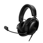 HyperX Cloud III Over Ear Wired Gaming Headset, PC, PS5, Xbox Series X|S, Angled 53Mm Drivers, DTS, Memory Foam, Durable Frame, Ultra-Clear 10Mm Mic, USB-C, USB-A, 3.5Mm Black (727A8AA)