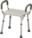 NOVA Shower & Bath Chair with Arms, Quick & Easy Tools Free Assembly, Lightweight & Seat Height Adjustable, Great for Travel