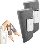 Zurafit Heated Leg Massager, Used For Massage To Promote Blood Circulation, Wearable Heated Vibration Cordless Leg Massager, Used For Muscle Relaxation And Fatigue Relief (Color : Gray, Size : Two)