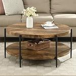 IHOMDEC Round Coffee Table with 6 M