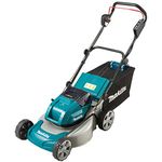 Makita DLM460PT4 Twin 18V (36V) Li-ion LXT 46cm Brushless Lawnmower Complete with 4 x 5.0 Ah Batteries and Twin Port Charger