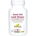 New Roots Herbal Grass-Fed Lamb Thymus Pure Glandular 450mg, 30 Tablets, Premium Thymus Glandular Supplement - Natural Source, Essential Nutrients for Overall Wellness, Supports Thymus Gland Function