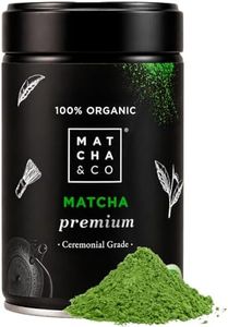 Matcha & CO | 100 % biologischer Premium-Matcha-Tee 80 g [Zeremonielle Premiumqualität]. Bio-Grünteepulver aus Japan. Zeremonieller Bio-Matcha-Tee. 100 % natürlicher Premium-Matcha-Grüntee