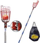 FLY HAWK Fruit Picker Tool, a 8-Foot-Long Fruit Picker Equipped with Optional Splicing of Lightweight Stainless Steel to Pick Apples, Oranges and Fruit Trees (8 Foot)