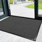 RSM RUGS 5ft x 3ft Heavy Duty Floor Rugs Non Slip Grey Black For Kitchen Utility Back Hall Barrier Mats - Available in 18 Sizes (90cm x 150cm)