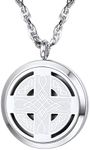 PROSTEEL Diffuser Necklace Locket Aromatherapy Necklace Stainless Steel Essential Oil Diffuser Mens Womens Celtic Knot Cross Jewelry