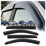 JHCHAN Fits for Ford Ranger Wind Deflectors 2012-2022 Accessories, T6 T7 T8 Double Cab Rain Window Shield Visor Guards Cover (-Ford Ranger Wildtrak Raptor Stormtrak Limited Wolftrak XL XLT MSRT)