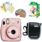 JAIMAN TOYS Fujifilm Instax Mini 11 Instant Camera + 40 Shots Films + Photo Bunting+ Photo Magnet Frame (Blush Pink,Mini 11) (Giftable Box)