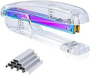 EFISH Acrylic Originality Stapler,Fashion Transparent Shape,Office and Home Stapler,Student Stapler,Quality Spring,Durable Acrylic,Free 1000 26/6 Staples,(Multicolor)