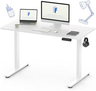 FLEXISPOT QN1+120 * 60cm Standing Desk ONE PIECE Desktop Electric Height Adjustable Desk Sit Stand Desk Adjustable Desk Stand Up Desk with Backpack Hook Memory Smart Pannel