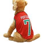 ZDZDY Dog Shirts World Cup Soccer Athletic Shirt Dog Clothes Cute Summer Soft Puppy T-Shirt Chihuahua Bulldog Apparel Tshirt Outfit for Pets(Portugal-S)