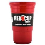 Red Cup Living Reusable Red Plastic Cups - 32 oz Party Cups for Beer and Soda - Extra Sturdy Big Red Beer Pong Cups- BPA Free and Washable - The Ideal Large Plastic Cups for Parties, BBQ, and Camping