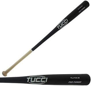 Tucci F30 Fungo Trainer Maple Wood Baseball Training Bat, Unfinished Natural / Black, 35"