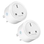 Smart Plug, TVLIVE 2 Pack 13A Smart Plugs Work that with Alexa (Echo, Echo Dot), Google Home, IFTTT, Remote Control and Timer Function, WiFi Outlet, Wifi Plug, Wireless Smart Socket, No Hub Required
