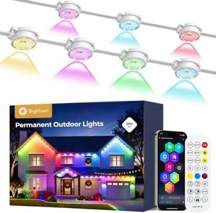 200FT Permanent Outdoor Lights, RGB+W Outdoor Lights with 100 Modes