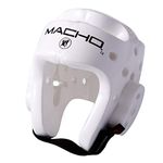 Macho Dyna Headgear for TKD Karate (White. Large)