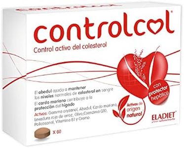 Eladiet Complemento Alimenticio Controlcol - 60 Comprimidos -a Base de Levadura Roja de Arroz - Mejora la Salud Cardiovascular - Contribuye a la Protección del Hígado y sus Funciones