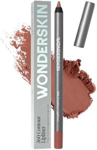 Wonderskin Lip Liner Pencil - 360 Contour Lipliner, Long Lasting, Sharpenable, Waterproof and Transfer-Proof Brown Lip Liner Pencil (Saddle)