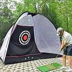 Golf Hitting Nets for Indoor Garage Outdoor Backyard Driving Use, Heavy Duty Golf Exercise Driving Range Net Cage for Home, Portable Golf Ball Swing Hitting Practice Net for Backyard