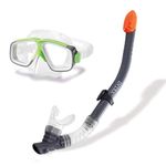 Intex Surf Rider Youth Swimming & Diving Mask Snorkel Set, Black/Red | 55949