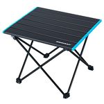 ENAVANT Aluminum Portable Folding Camping Table with Carrying Bag Included, Ideal for Camping, Fishing, Picnics (Small)