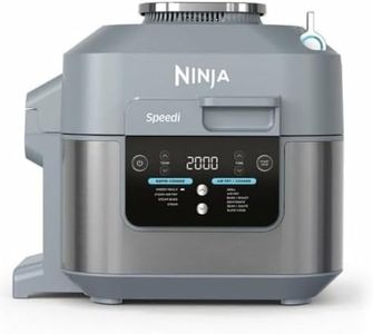 Ninja Speedi 10-in-1 Rapid Cooker, Air Fryer and Multi Cooker, 5.7L, Meals for 4 in 15 Minutes, Air Fry, Steam, Grill, Bake, Roast, Sear, Slow Cook & More, Cooks 4 Portions, Sea Salt Grey, ON400UK