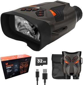 Night Vision Goggles - Nightfox Ember Infrared Night Vision Binoculars, Easy to Use, Large Screen, 4x Zoom, 250m Range, 4K Video, NVG Goggle Binocular for Wildlife, Camping