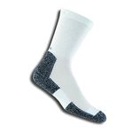 Thorlos Men's Lite Padded Running Crew Socks - White, Medium (8-9.5 UK)