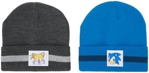 Bioworld Sonic The Hedgehog Youth Cuffed Beanies (Pack of 2) Multicolored