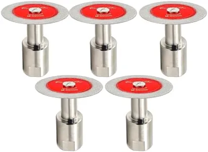 FOCSTOL Mini Diamond Glass Cutting Disc - 5pcs 2 Inch(50mm) Glass Saw Blade with 5/8"-11 Flange for Glass Jade Crystal Wine Bottle Ceramic Tile