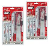 Milwaukee 49-22-1129 12-Piece Ultimate Demolition Sawzall Blade Set (2 Sets)