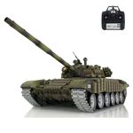 wheelfun Heng Long 1/16 RC Tank 7.0 T72 3939 Rotating Turret Infrared Combat Lifting Barrel Light Sound RTR Tank Model