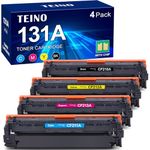 TEINO Replacement for HP 131A Toner Cartridge 4 Pack Use with HP Laserjet Pro 200 Color MFP M276nw M276n M251nw M251n Toner Cartridges for HP 131A 131X CF210X(A) CF211A CF212A CF213A (4 Pack)