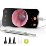 Anykit Digital Otoscope for iPhone, iPad & Android Device, Ultra Clear View Ear Camera with Ear Wax Removal Tools, Video Ear Scope Otoscope with Light, Support Capture Photo & Record Videos