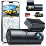 GKU Dash Cam Front and Rear Camera,4K+1080P Dual Dash Camera for Cars Built-in 5GHz WiFi GPS,with 64G SDcard,1.47" Display Dashcam, 24HParking Mode,App Control,Super Night Vision,WDR (D600pro)