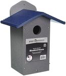 Backyard Nature GSBBH-B Green Solutions Rustic Recycled Bluebird Bird House - Blue