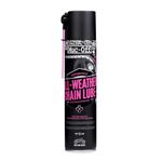Muc-Off All-Weather Motorcycle Chain Lube - Long-Lasting Synthetic Chain Lubricant with Ceramic Additives and UV Dye - Suitable for On and Off-Road - 400ml