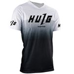 HULG Men's MTB Jersey Short Sleeve,Downhill Jersey, Mens Bike Wear Cycling/Motocross Clothes Mountain Bike Shirt,Soft Texture, Moisture WickingMTB BMX (style-03,L)