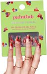 PaintLab Press-On Nails Manicure Kit, Frenchie Floral, 24-Piece Set, Long-Lasting Fake Nails with Glue, File, Prep Pad & Cuticle Stick