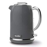 Breville VKT092 Flow Electric Kettle, 1.7 L, 3 KW Fast Boil, Grey